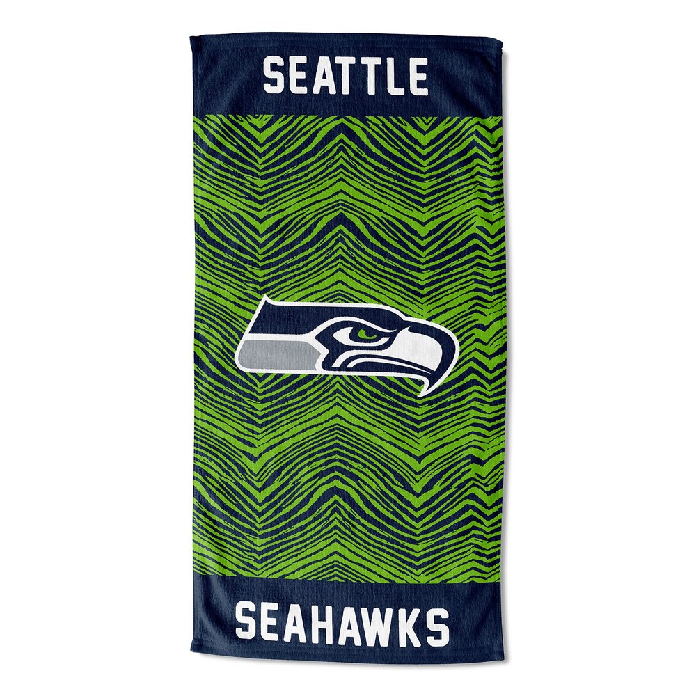 Northwest Zubaz NFL Classic Zebra Print Beach Towel, 30x60, Seattle Seahawks