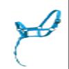 Equitem Nylon Foal Halter with Detachable 13" Catch (Light Blue) view 1
