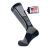Pure Athlete Alpaca Wool Ski Socks - Made in USA, Winter Weather Lightweight Skiing and Hunting Socks for Men and Women (S, Black) view 1