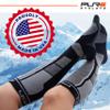 Pure Athlete Alpaca Wool Ski Socks - Made in USA, Winter Weather Lightweight Skiing and Hunting Socks for Men and Women (L, Neon Pink) view 2