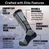 Pure Athlete Alpaca Wool Ski Socks - Made in USA, Winter Weather Lightweight Skiing and Hunting Socks for Men and Women (L, Neon Pink) view 3