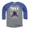 500 LEVEL Auston Matthews 3/4 Sleeve T-Shirt (Baseball Tee, XXX-Large, Royal/Heather Gray) - Auston Matthews Toronto Outline WHT view 1
