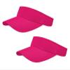 2 Pieces of Rose Red Sun Visor Hats Adjustable Sport Visors Cap Visors for Women and Men (One Size)