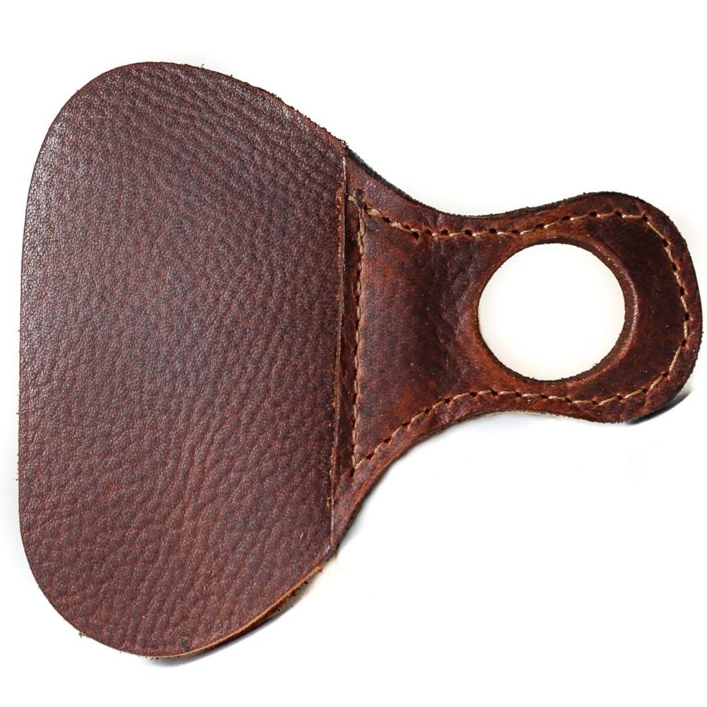 Shatterproof Archery Archery Tab | Large, YES Tab Tab | 3 Under tab | Traditional Finger Tab | Finger Guard | Finger Protector | Chrome Tan Leather