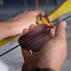 Shatterproof Archery Archery Tab | Large, YES Tab Tab | 3 Under tab | Traditional Finger Tab | Finger Guard | Finger Protector | Chrome Tan Leather view 2