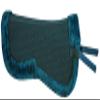 Equitem Faux Fur Trim Half Pad for Pony English Riding Saddle Correction (Dark Blue Green) view 1
