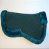 Equitem Faux Fur Trim Half Pad for Pony English Riding Saddle Correction (Dark Blue Green) view 2