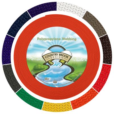 Country Brook Design - 1" Heavy Polypropylene Webbing Strap - 700 LB Tensile Strength - Soft & Flexible, Versatile Strap for Outdoor Use - 100 Yards, Orange