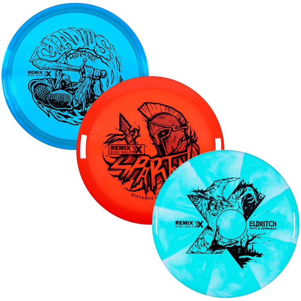Remix Disc Golf Sport Plastic 3-Count Variety Pack - Molds and Colors May Vary