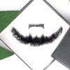 Lenaqueen 100% Human Hair Full Hand Tied Lace Invisible False Beards Hair Fake Face Beard and Mustache for Men Realistic Entertainment Drama Party Movie Makeup (LN-HZ-Black07) view 1