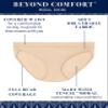 Vanity Fair womens Beyond Comfort Panties Bikini Style Underwear, Modal - Black, 6 US view 4