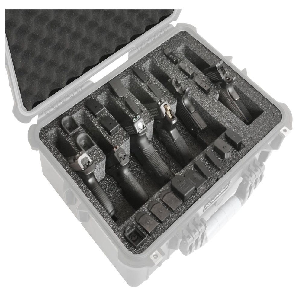 Case Club Foam Only to Fit Apache 4800 (Harbor Freight) - 6 Pistol Foam Set (6 Pistol)