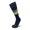 Pure Athlete Eco Friendly Winter Ski Socks - Sustainable Cold Weather Hiking Snowboard Socks (L, Black/Grey/Neon Green) view 1