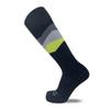 Pure Athlete Eco Friendly Winter Ski Socks - Sustainable Cold Weather Hiking Snowboard Socks (L, Black/Grey/Neon Green) view 3