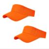 2 Pieces of Orange Sun Visor Hats Adjustable Sport Visors Cap Visors for Women and Men (One Size)