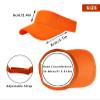 2 Pieces of Orange Sun Visor Hats Adjustable Sport Visors Cap Visors for Women and Men (One Size) view 2