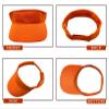 2 Pieces of Orange Sun Visor Hats Adjustable Sport Visors Cap Visors for Women and Men (One Size) view 3