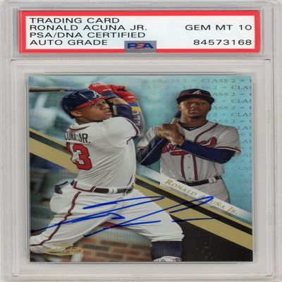 Ronald Acuna Jr 2019 Topps Gold Label Autograph Card #7 PSA/DNA 10