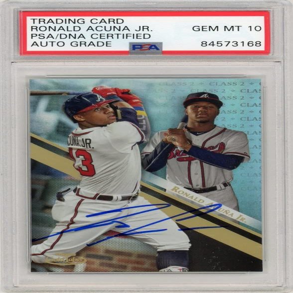 Ronald Acuna Jr 2019 Topps Gold Label Autograph Card #7 PSA/DNA 10