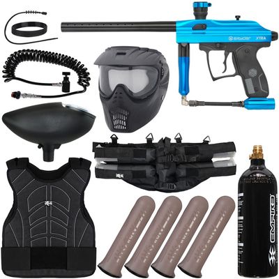 Action Village Kingman Spyder Xtra Light Gunner Paintball Gun Package Kit (Gloss Blue)