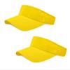 2 Pieces of Yellow Sun Visor Hats Adjustable Sport Visors Cap Visors for Women and Men (One Size)