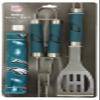 Northwest Offically Licensed Philadelphia Eagles NFL 3 Piece BBQ Grill Set - Spatula, Tongs and Towel, Scatter Print view 3