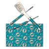 Northwest Offically Licensed Miami Dolphins NFL 3 Piece BBQ Grill Set - Spatula, Tongs and Towel, Scatter Print
