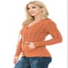 ANNVA U.S.A. Cardigan Sweaters for Women,Hooded Sweaters for Women,Long Sleeve Open Front Buttons Knit Cardigan for Women(Orange,Medium) view 4
