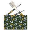Northwest Offically Licensed Green Bay Packers NFL 3 Piece BBQ Grill Set - Spatula, Tongs and Towel, Scatter Print view 1