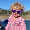 ROSHAMBO Unbreakable Baby Sunglasses with Strap BPA-free  Girls Boys 0-24 months Infants  Polarized Lens, Assembled in USA, Daphne (Violet) view 3