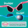 ROSHAMBO Unbreakable Baby Sunglasses with Strap BPA-free  Girls Boys 0-24 months Infants  Polarized Lens, Assembled in USA, Daphne (Violet) view 4