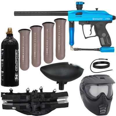 Action Village Kingman Spyder Epic Paintball Gun Package Kit (Xtra) (Gloss Blue)