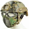 MH Tactical Airsoft Fast Helmet Combinedwith Foldable Ear Protection Half Face Mesh Mask and Goggles for Airsoft Paintball, Role-Playing, and CS Game Set view 1