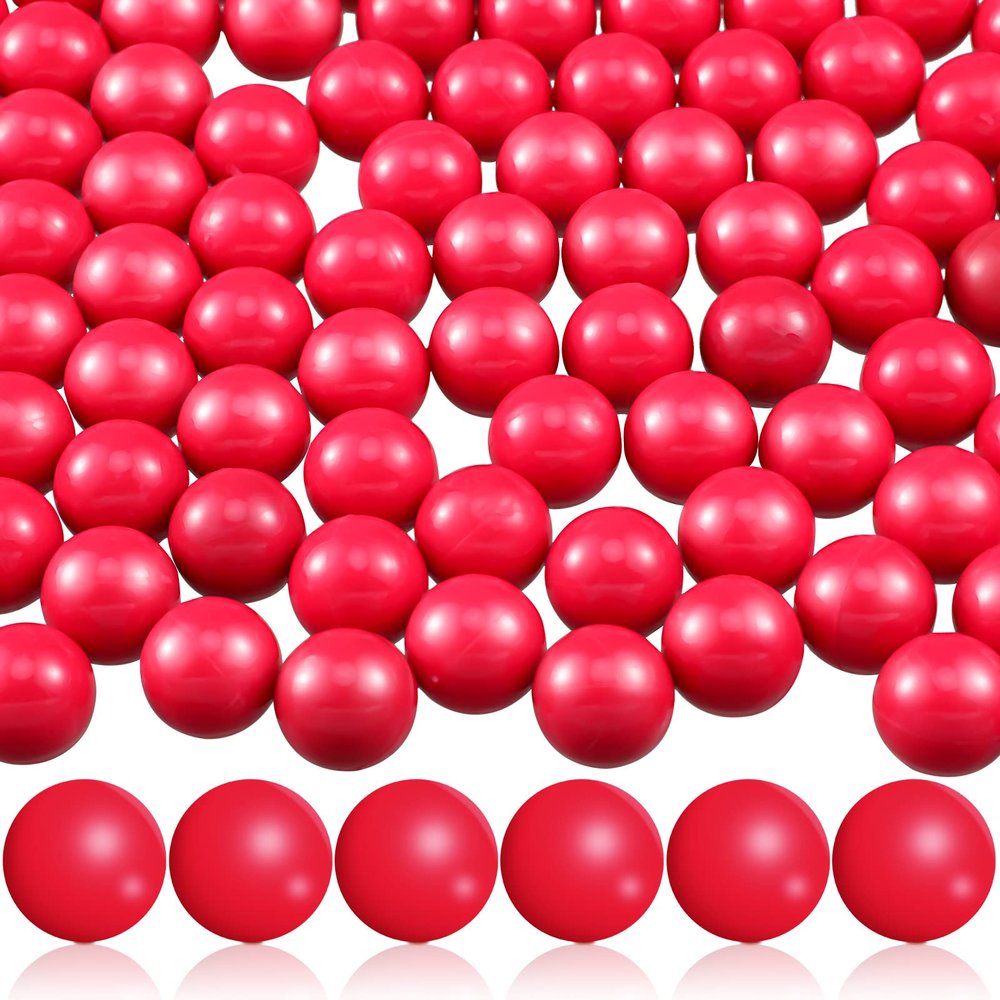 Civaner 150 x 68/61 Caliber Projectiles for Defense and Practice Reusable 68 Breaker Paintballs Solid Plastic Nylon Projectiles(Red,68 Caliber)