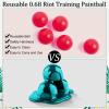 Civaner 150 x 68/61 Caliber Projectiles for Defense and Practice Reusable 68 Breaker Paintballs Solid Plastic Nylon Projectiles(Red,68 Caliber) view 4