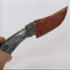 Brown Goldstone/Sandstone Flint Knapped Pressure Flaked Fantasy Blade Point Cosplay/Wiccan/Mayan Eccentric Energy Wand Hafted On Polished Ruby Zozite Handle; Crushed Pytite view 1
