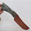 Brown Goldstone/Sandstone Flint Knapped Pressure Flaked Fantasy Blade Point Cosplay/Wiccan/Mayan Eccentric Energy Wand Hafted On Polished Ruby Zozite Handle; Crushed Pytite view 3