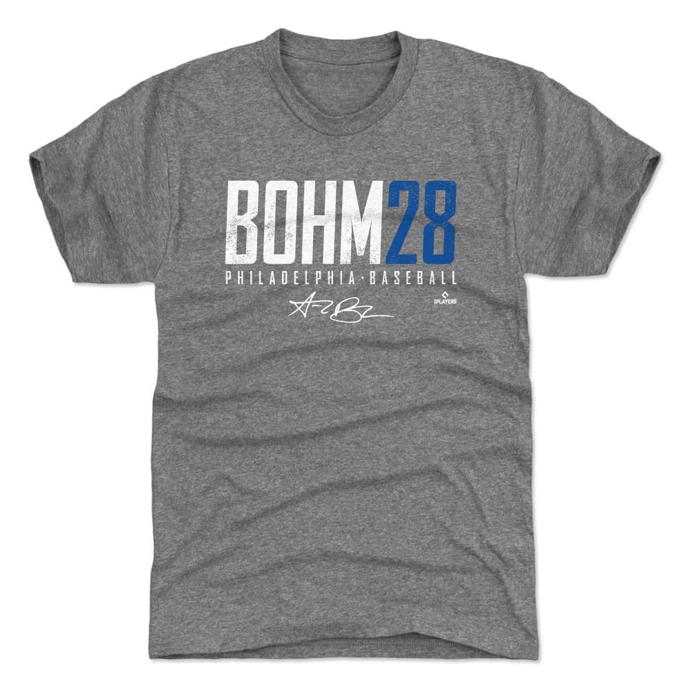 500 LEVEL ALEC Bohm T-Shirt (Premium Men's T-Shirt, XXX-Large, Tri Gray) - ALEC Bohm Philadelphia Elite WHT