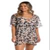 AMAVI womens Neck Tunic Swimsuit Swimwear Cover Up, Natural, X-Small US view 1