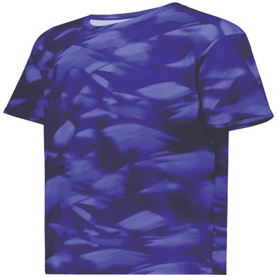 Holloway Men's Stock Cotton-Touch Poly Tee, Purple Glacier Print, Small