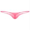 Alvivi Mens Breathable T-Back Bikini Briefs Bulge Pouch G-String Jockstrap Panties Sissy Underwear Pink Large view 2