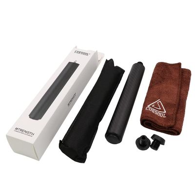 CUESOUL 8 Inch Carbon Fiber Pool Cue Extension with 3 Bumpers Fittings