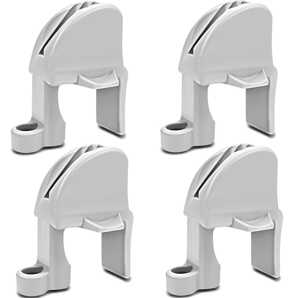 Cendasun Boat Fender Clips, Pontoon Boat Fender Clips, Adjustable Pontoon Boat Square Rail Fender Cleats/Clips/Hangers for Pontoon Bumpers, Pontoon Boat Accessories for Bumpers, 4 Pack