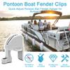 Cendasun Boat Fender Clips, Pontoon Boat Fender Clips, Adjustable Pontoon Boat Square Rail Fender Cleats/Clips/Hangers for Pontoon Bumpers, Pontoon Boat Accessories for Bumpers, 4 Pack view 3