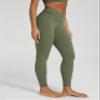 ODODOS Women's Cross Waist 7/8 Yoga Leggings with Inner Pocket, Inseam 25" Gathered Crossover Workout Yoga Pants, Dark Olive, Large view 2