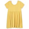 Gerber Baby Girls Toddler Buttery-Soft Short Sleeve Twirl with Viscose Made Eucalyptus Playwear Dress, Honey, 12 Months US view 1