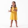 Gerber Baby Girls Toddler Buttery-Soft Short Sleeve Twirl with Viscose Made Eucalyptus Playwear Dress, Honey, 12 Months US view 2