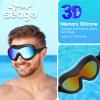 Seago Swim Goggles No Leaking Anti-Fog Swimming Goggles for Adult Men Women Youth Junior with Soft Silicone Gasket, UV Protection Waterproof 180 Clear Vision, Triathlon Pool Goggles Swim Glasses view 3