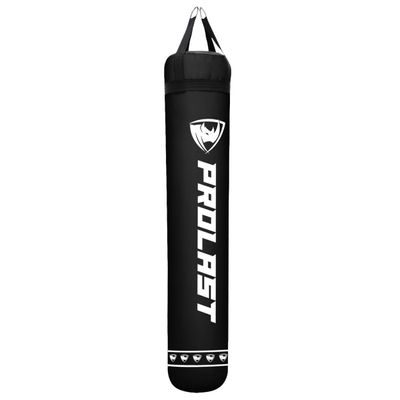 PROLAST Heavy Punching Kicking Bag for Adults, Boxing, MMA, Martial Arts, Muay Thai, Strength Training Equipment, Filled, 6ft, 150 lbs, Special Edition Logo, All Black