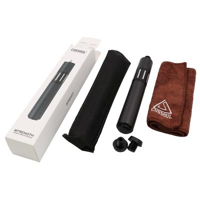 CUESOUL Telescopic 7.8inch to 10.8inch Carbon Fiber Pool Cue Extension with 3 Bumpers Fittings